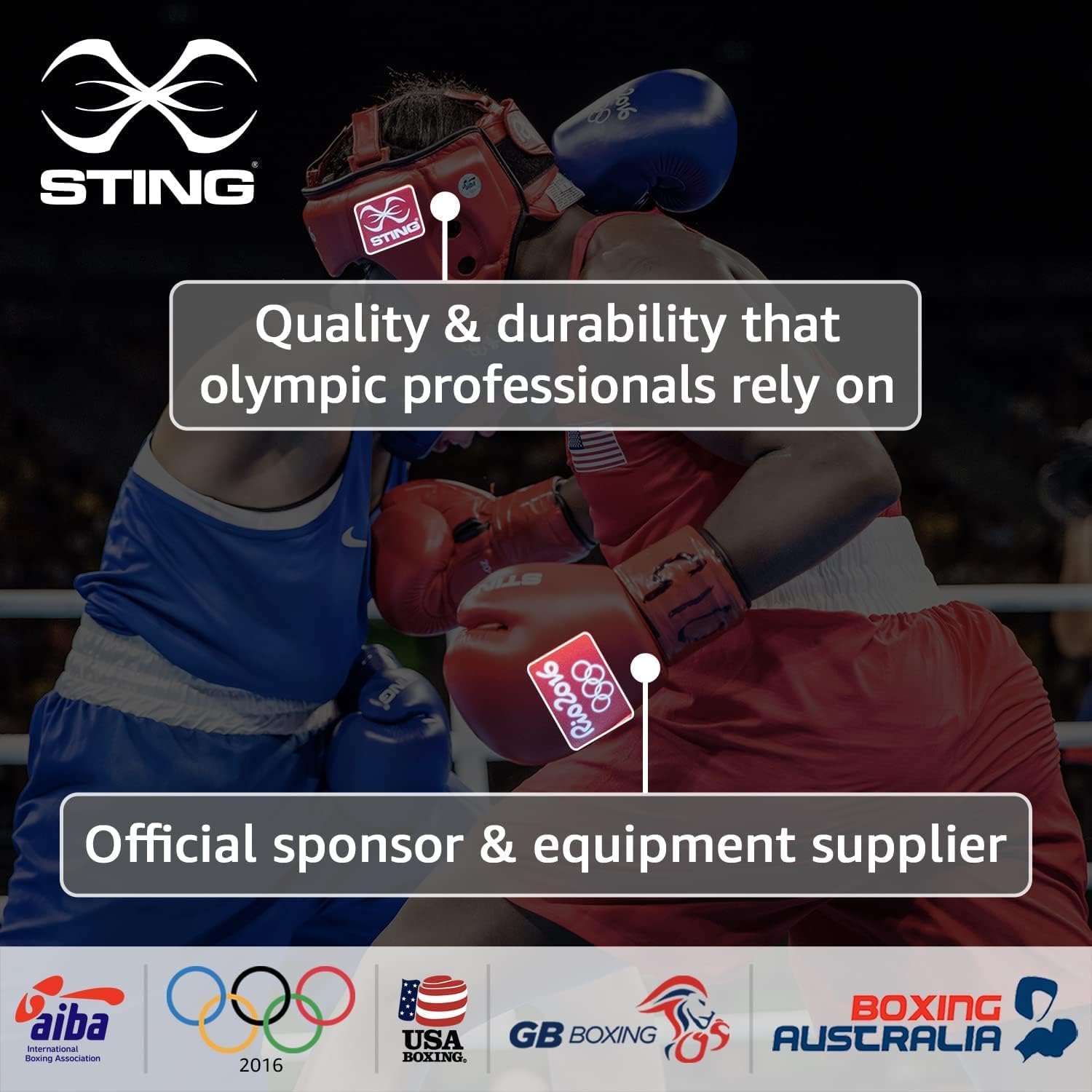 STING Armaplus Boxing Gloves, Lightweight Boxing Equipment for Competition, Kickboxing, Muay Thai, and Boxing Training, and Feel