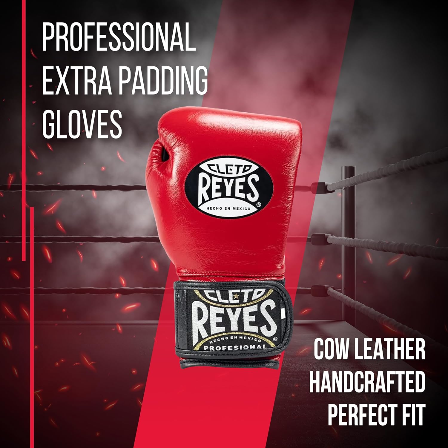 CLETO REYES Professional Extra Padding Boxing Gloves for Training, Sparring and Punching for Men and Women, MMA