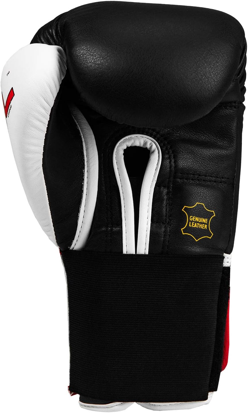 Title Gel World Elastic Training Gloves, Black/White, 16 oz