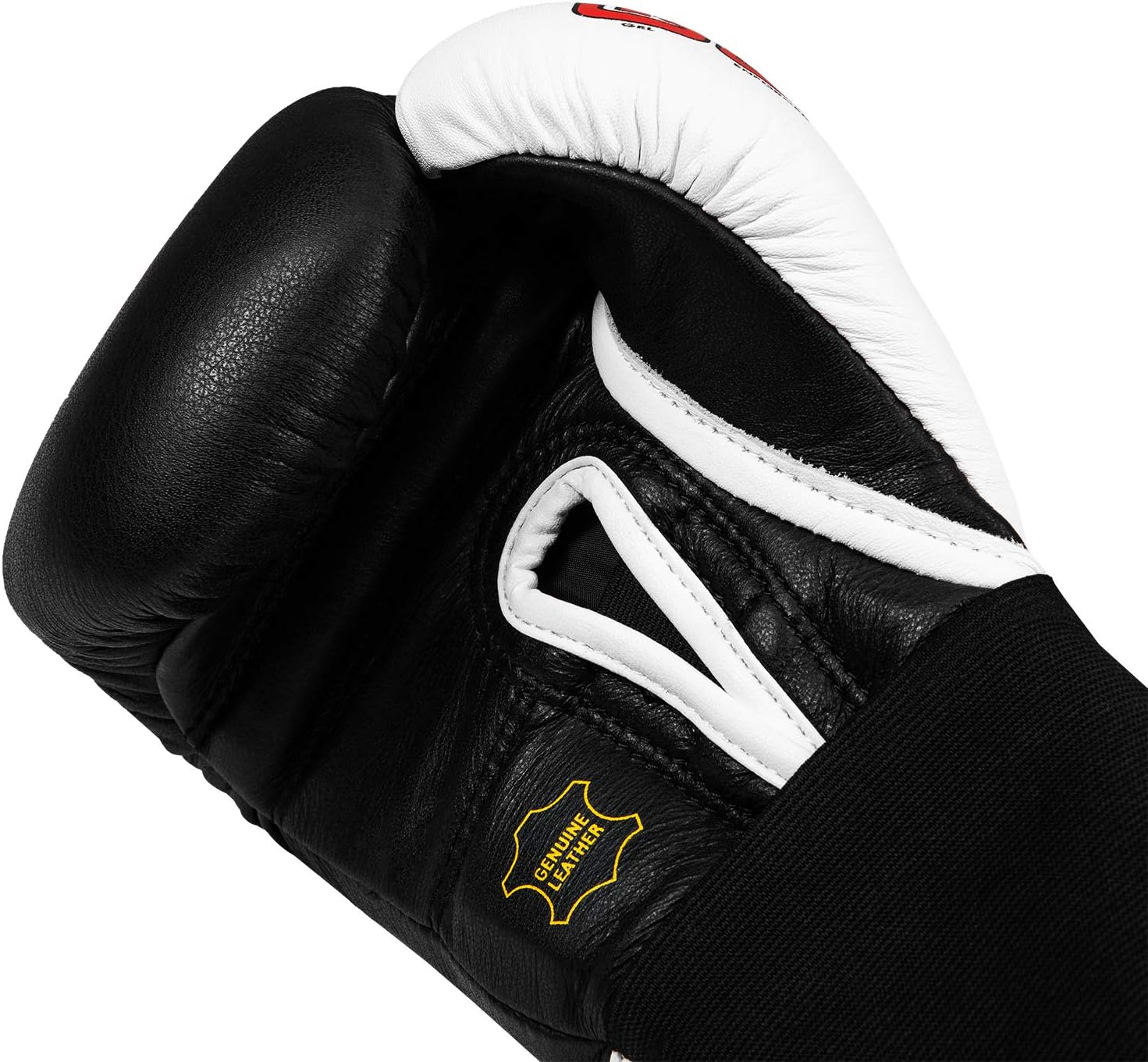 Alternative view of Title Gel World Elastic Training Gloves, Black/White, 16 oz