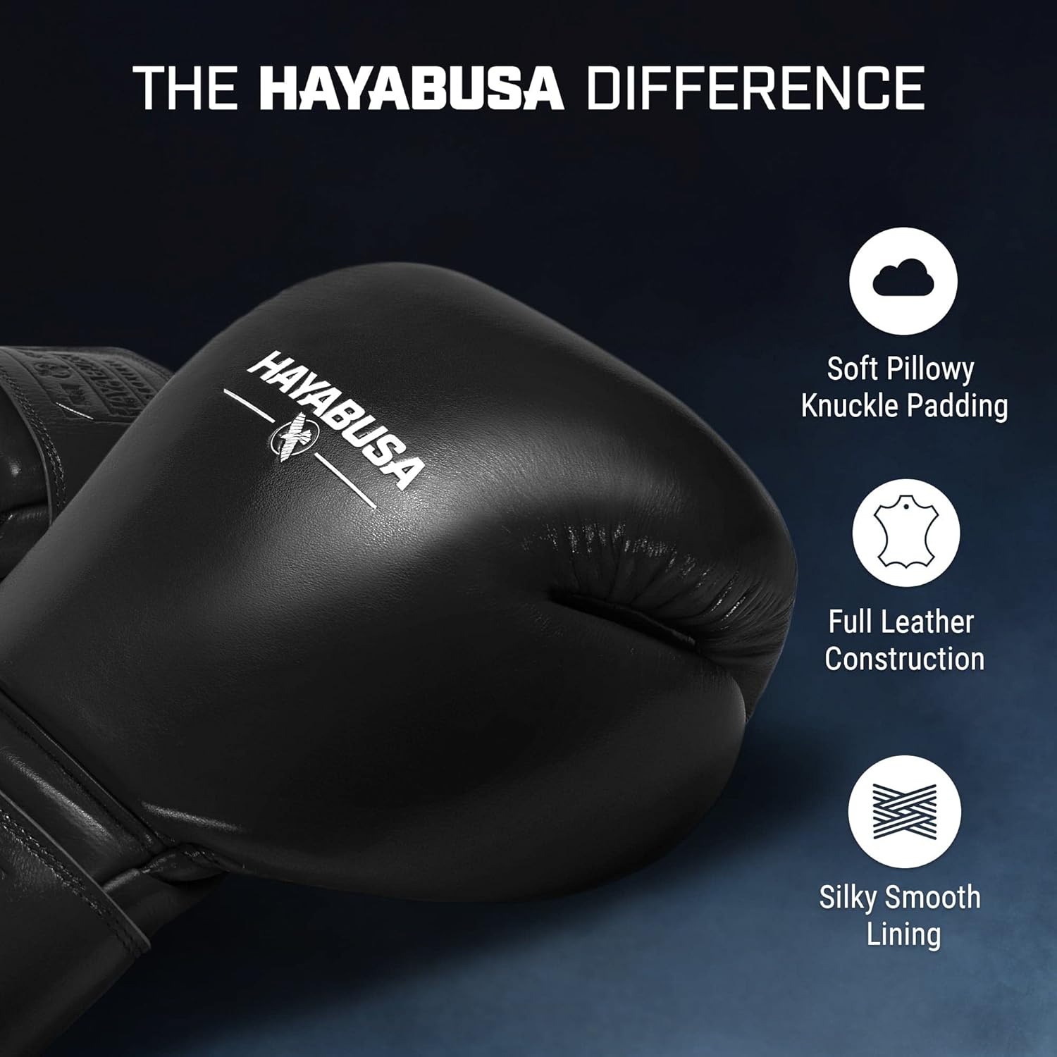 Hayabusa Pro Leather Hook and Loop Boxing Gloves for Men and Women