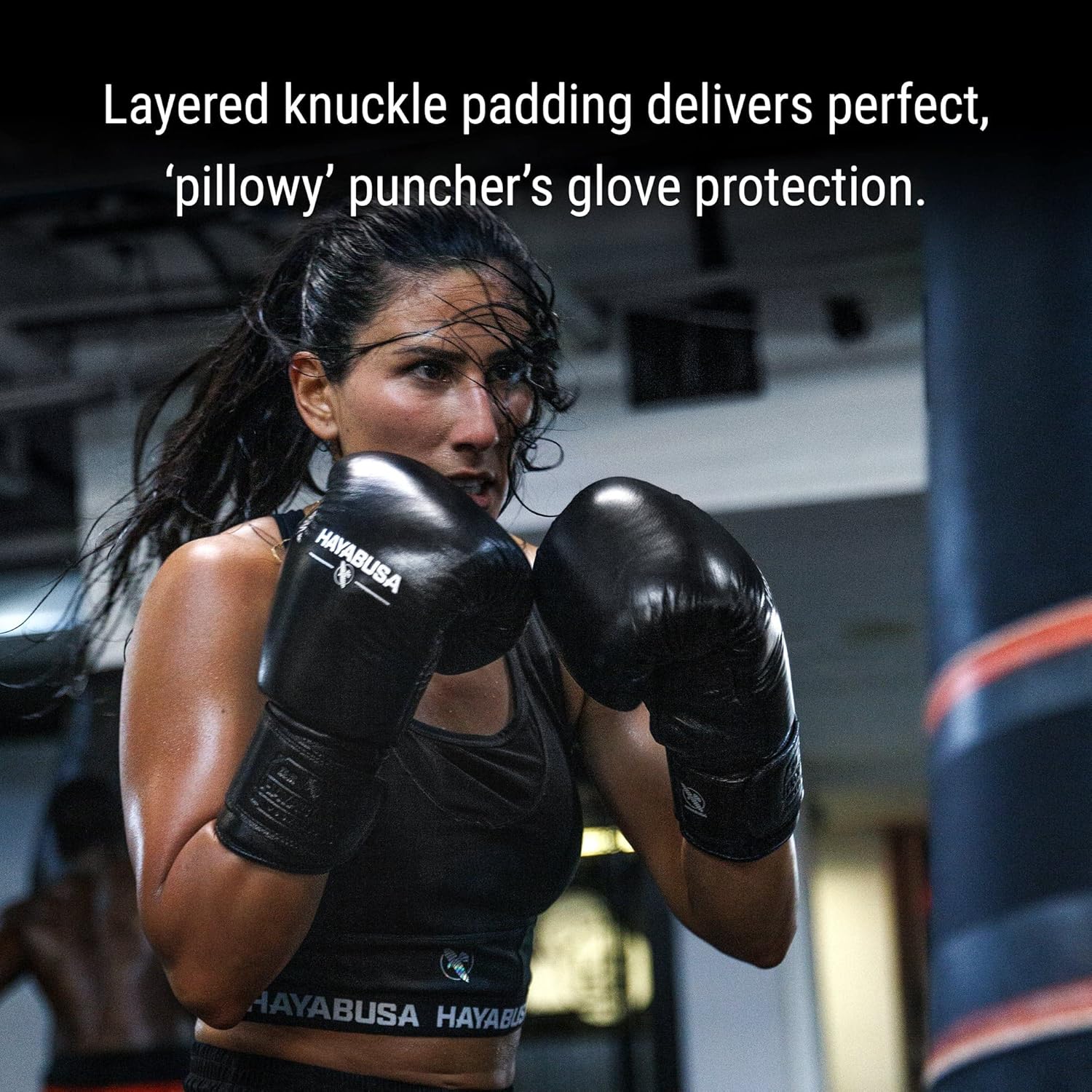 Alternative view of Hayabusa Pro Leather Hook and Loop Boxing Gloves for Men and Women