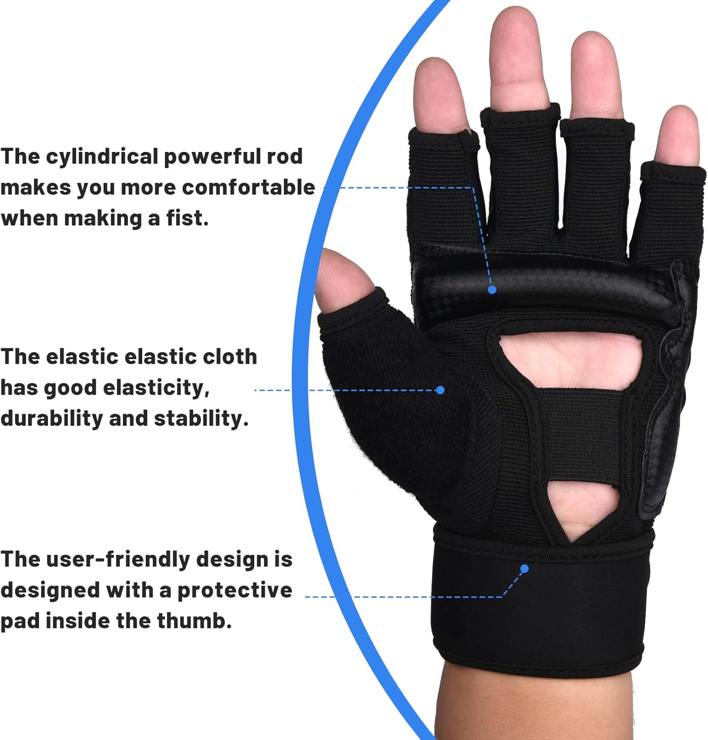 Alternative view of Kickboxing Sparring Gloves MMA Gloves Boxing Gloves for Men Women Kids Half Finger Punching Bag Gloves Fighting Gloves for Men Women Boxing Training