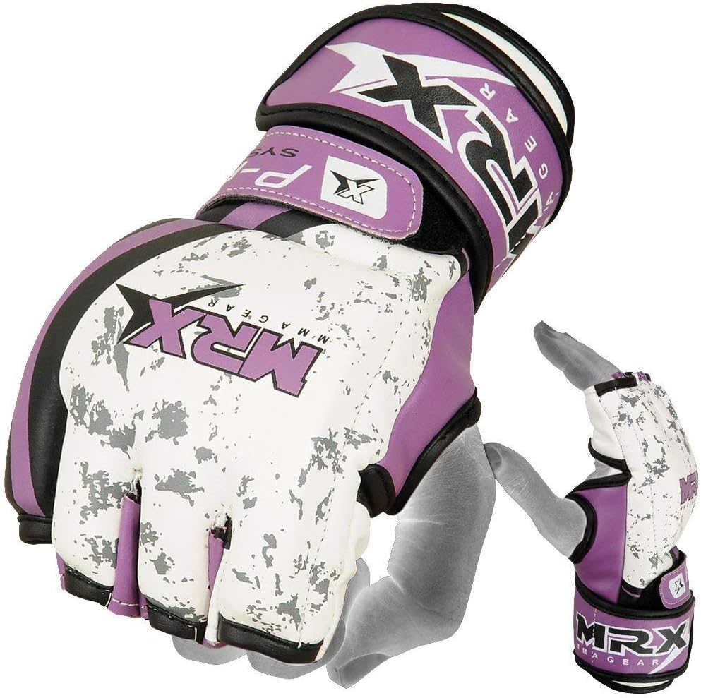 Alternative view of MRX MMA Gloves Boxing Gloves for Men & Women | Kickboxing Gloves with Open Palms Grappling Gloves for Punching Bag | Sparring Muay Thai MMA Glove
