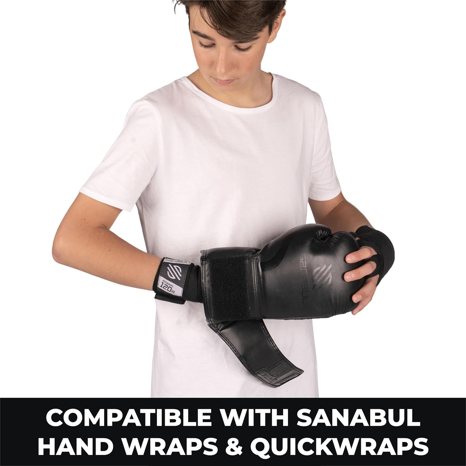 Alternative view of Sanabul Essential Gel Boxing Gloves for Men & Women, Kickboxing MMA, Muay Thai Gloves and Heavy Bag Training Punching & Sparring