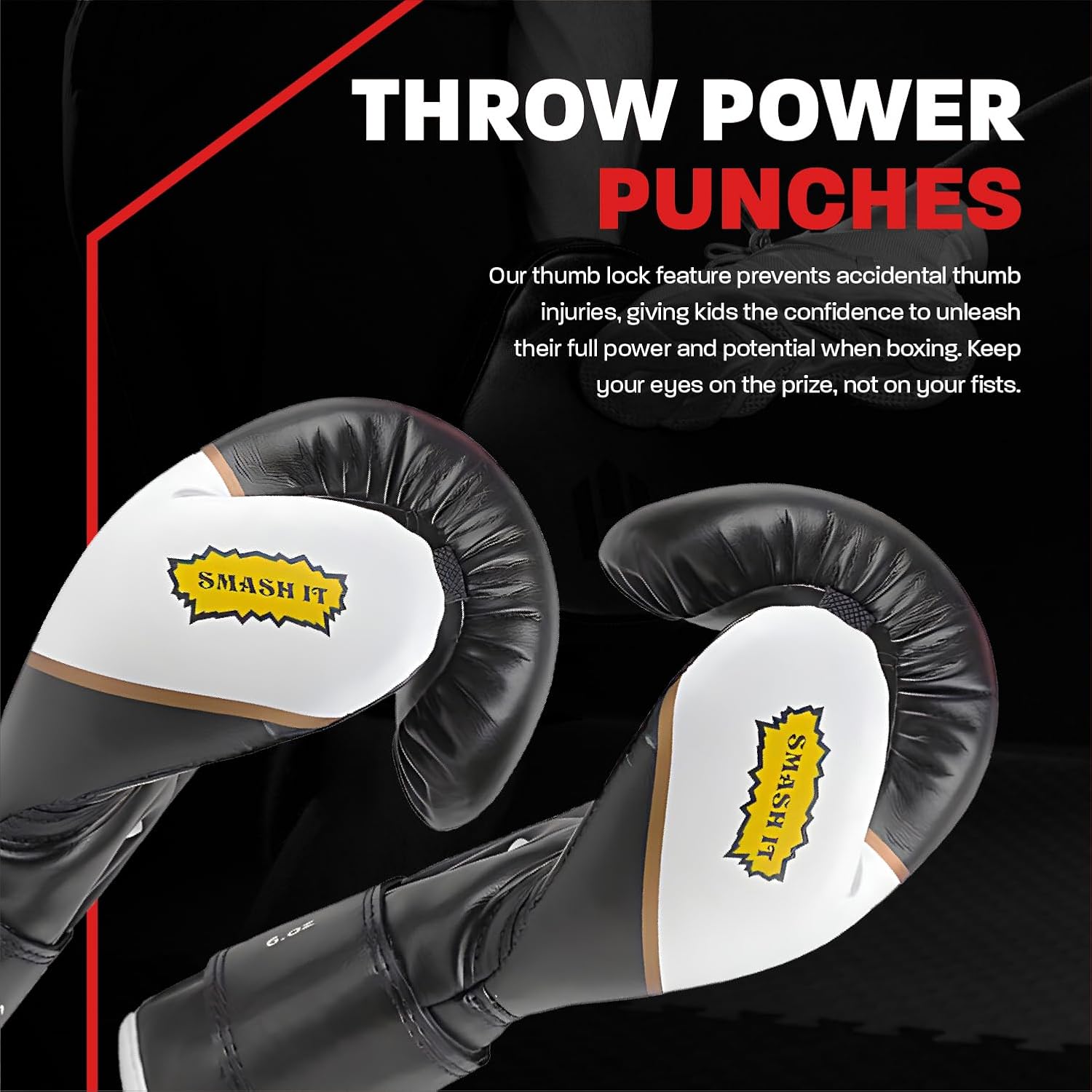 Alternative view of Kids Boxing Gloves for Kids Children Youth Punching Bag Kickboxing Muay Thai Mitts MMA Training Sparring Gloves