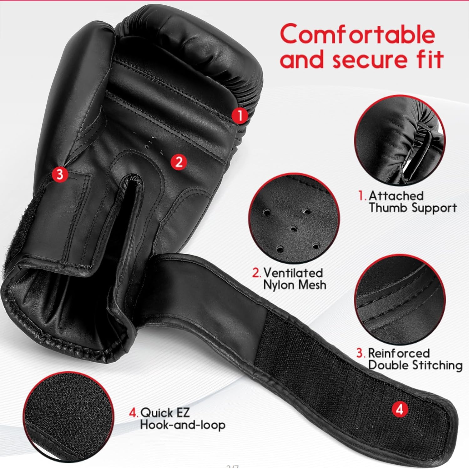 Alternative view of Kids Boxing Gloves for Boys and Girls,Youth Boxing Training Gloves for 3-15,Kids Sparring Boxing Gloves for Punching Bag, Kickboxing, Muay Thai, MMA