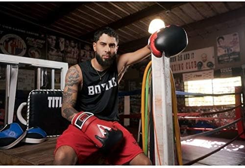 TITLE Boxing Gel Lava Leather Series Training Gloves - Boxing Gloves, Boxing Training Gloves, MMA Gloves, Oz Training Gloves, Kickboxing Gloves, Punching Bag Gloves, Sparring Gloves