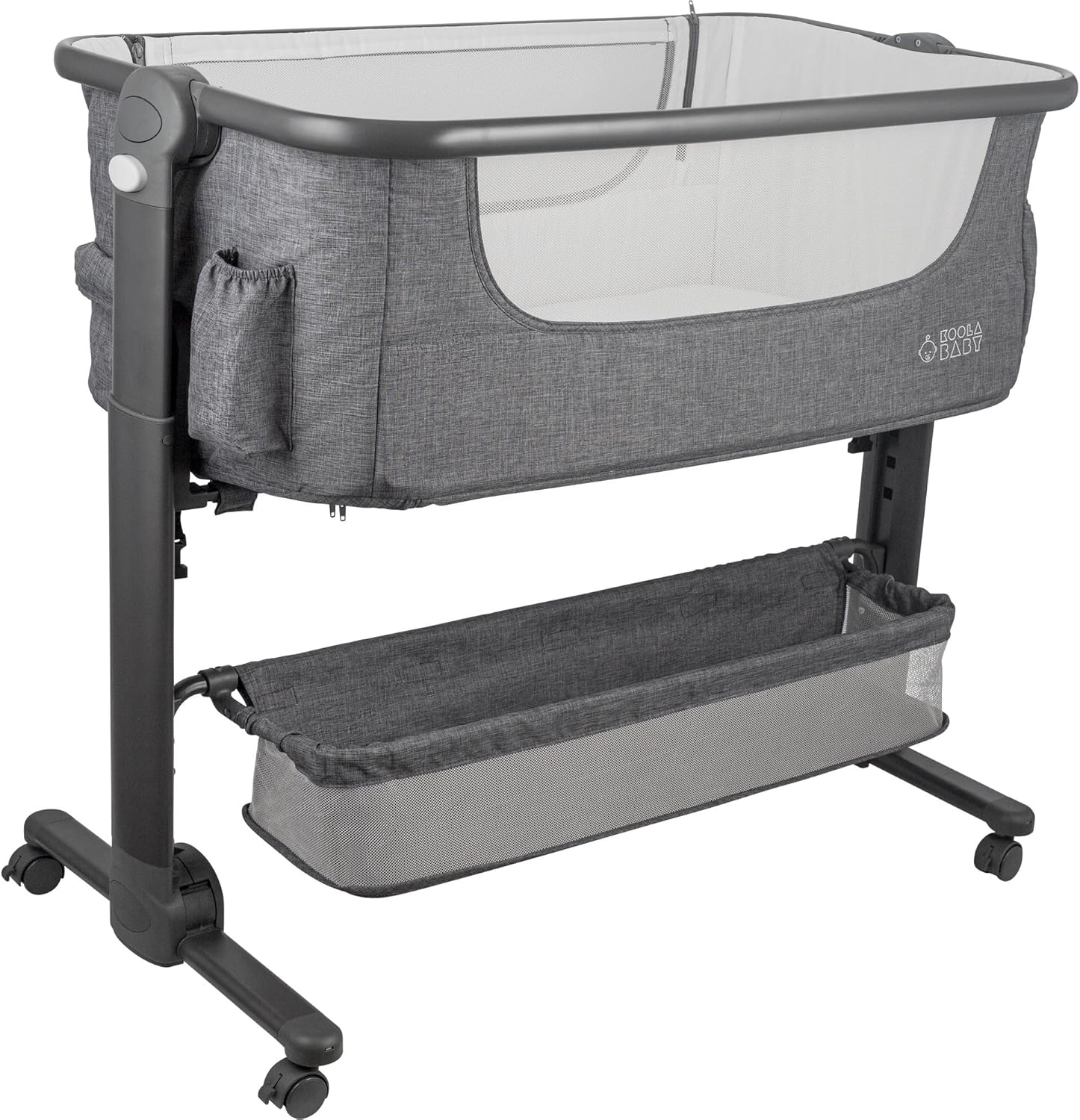Alternative view of KoolerThings Baby Bassinet, Bedside Sleeper for Baby, Easy Folding Portable Crib with Storage Basket for Newborn, Bedside Bassinet, Comfy Mattress/Travel Bag Included (Bassinet) (Grey)