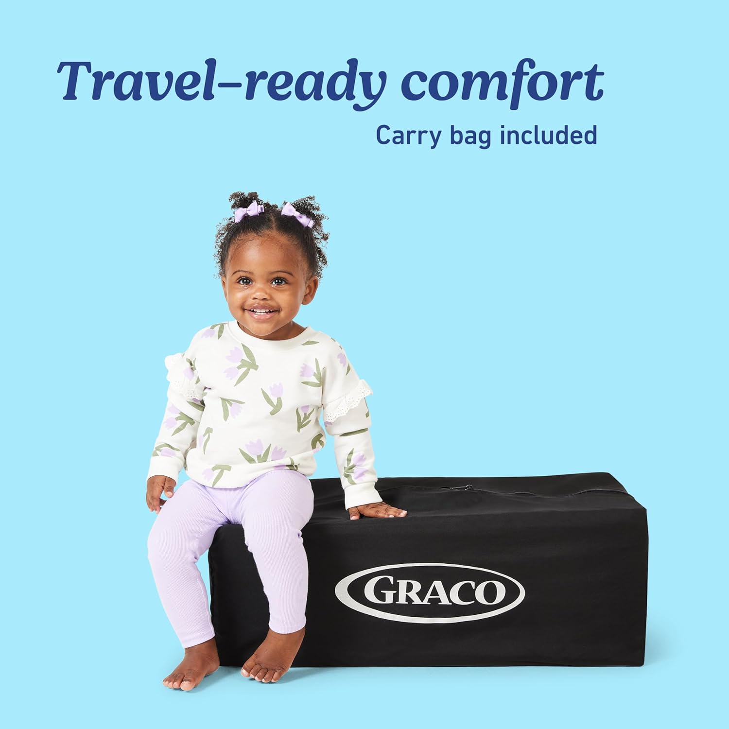 Graco Pack nu2019 Play CareSuite Playard, Portable Playpen with Baby Bassinet, Changing Table, Sky - Image 4