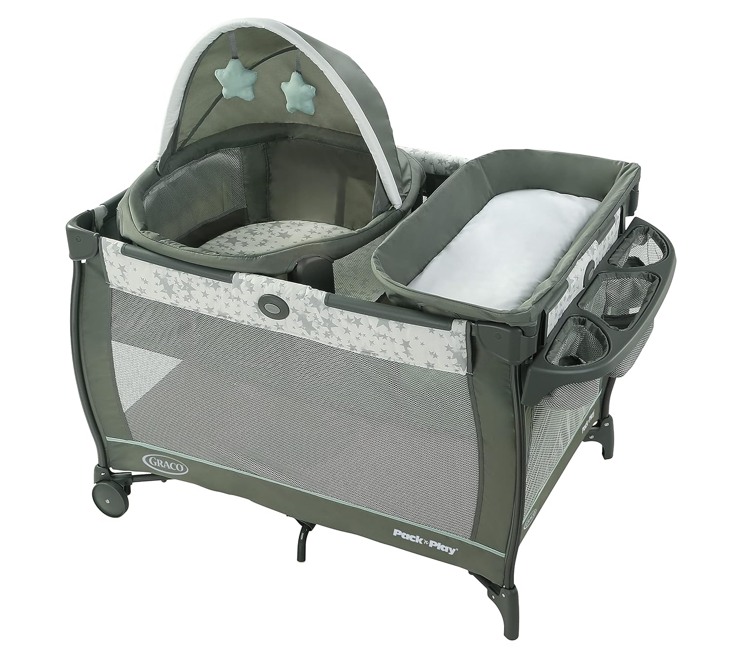 Alternative view of Graco Pack u2019n Play Travel Dome Playard, Portable Bassinet with UV Canopy, Fullu2011Size Infant Bassinet, Diaper Changer