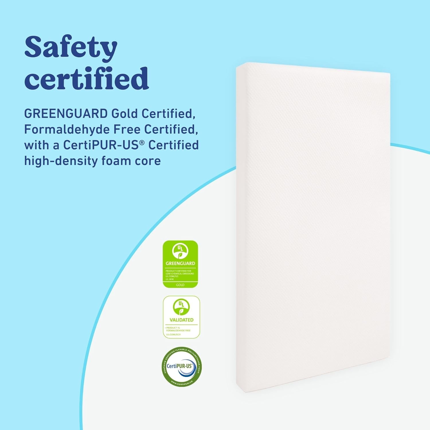 Alternative view of Graco Premium Crib & Toddler Mattress u2013 GREENGUARD Gold Certified, Machine-Washable OEKO-TEX STANDARD 100 Certified Cover with Waterproof Surface, Fits Any Standard Full Size Baby Crib & Toddler Bed