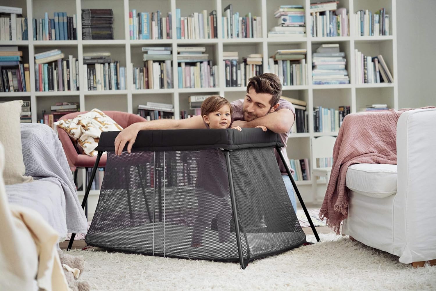 Alternative view of BabyBjörn Travel Crib Light + Fitted Sheet Bundle Pack, Black, One Size (640001US)