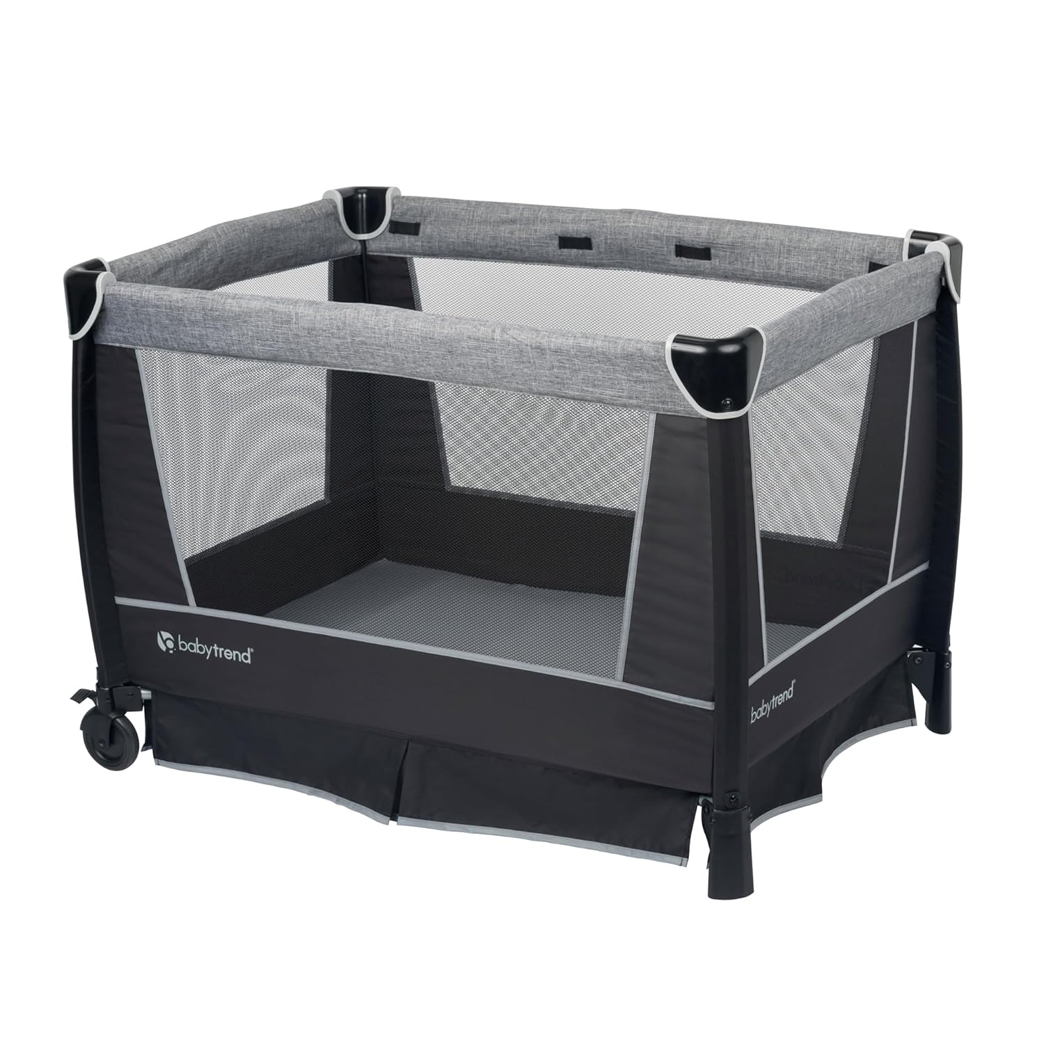 Alternative view of Baby Trend Retreat Nursery Center with Two Removable Rock A Bye Bassinets, Changing Table, Organizer, and Music Center with Nightlight, Quarry