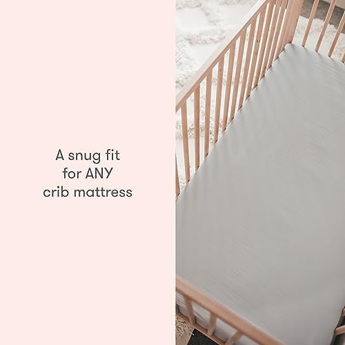 Newton Baby Fitted Crib Sheet (2-Pack) - Ultra Breathable and Soft, Organic Cotton, Fits All Standard Cribs, Plain White