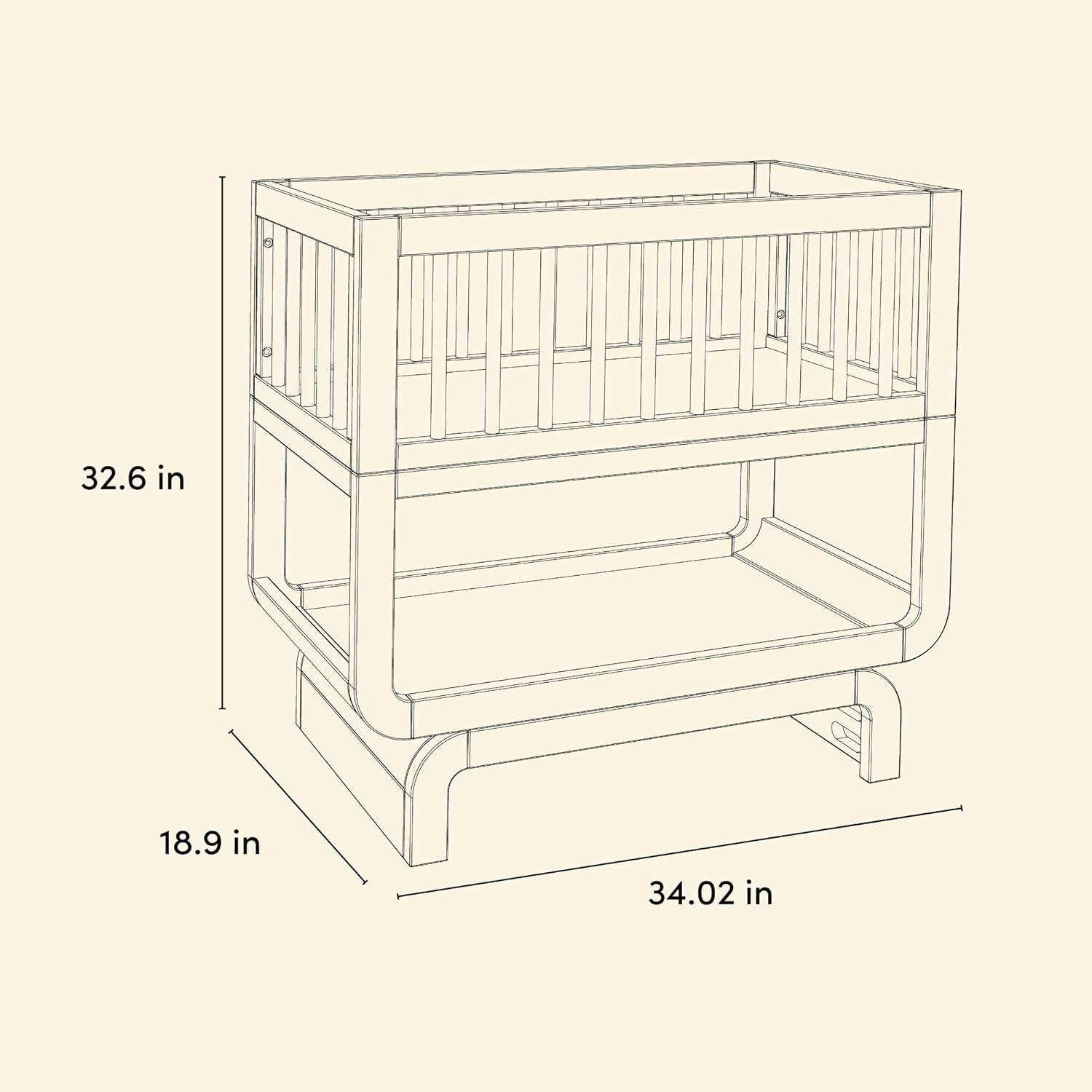 Alternative view of Storkcraft Santorini Deluxe 3-in-1 Convertible Bassinet (Driftwood) u2013 GREENGUARD Gold Certified Wood Baby Bassinet, Includes Water-Resistant Mattress, Converts to Toy Box and Bookcase