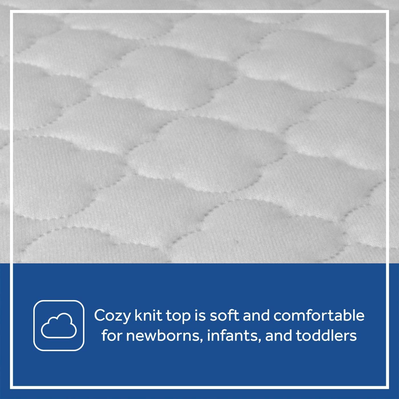 Sealy Baby 2-PACK Fitted Waterproof Infant Crib Mattress Protector Pad and Toddler Bed Cover, Durable and Comfortable Topper, Machine Washable and Dryer Friendly, 52x28u201D- White - Image 7