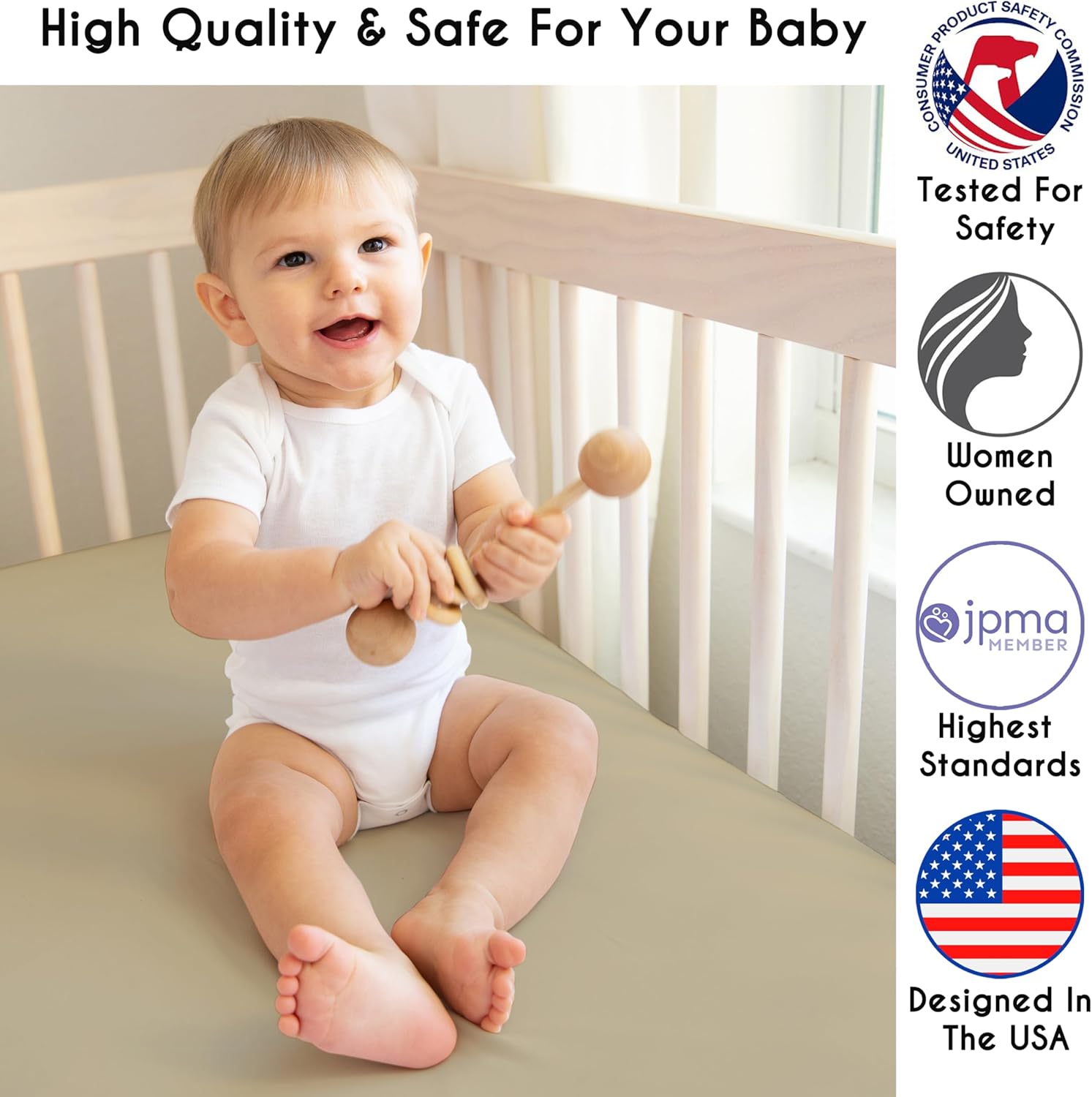 Alternative view of Sweet Jojo Designs 4-Piece Baby Crib Bedding Set (Woodland Camo Deer) for Boys, Infants/Nursery incl. Blanket, Fitted Sheet, Skirt, Diaper Stacker (Forest Green, Camouflage, Rustic, Stag, Beige Plaid)