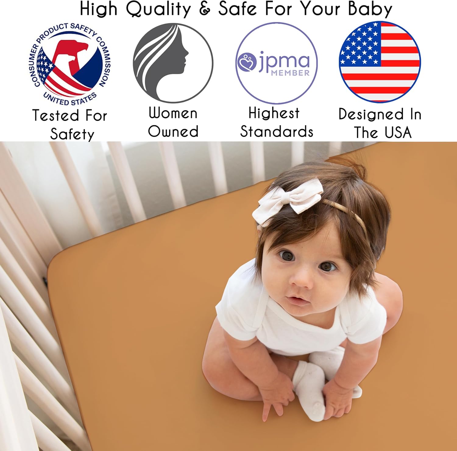 Alternative view of Sweet Jojo Designs 4-Piece Baby Crib Bedding Set (Vintage Rainbow Boho Sun) for Boys or Girls, Infants/Nursery incl. Blanket, Fitted Sheet, Skirt, Diaper Stacker (Bohemian, Neutral, Sunshine, Retro)