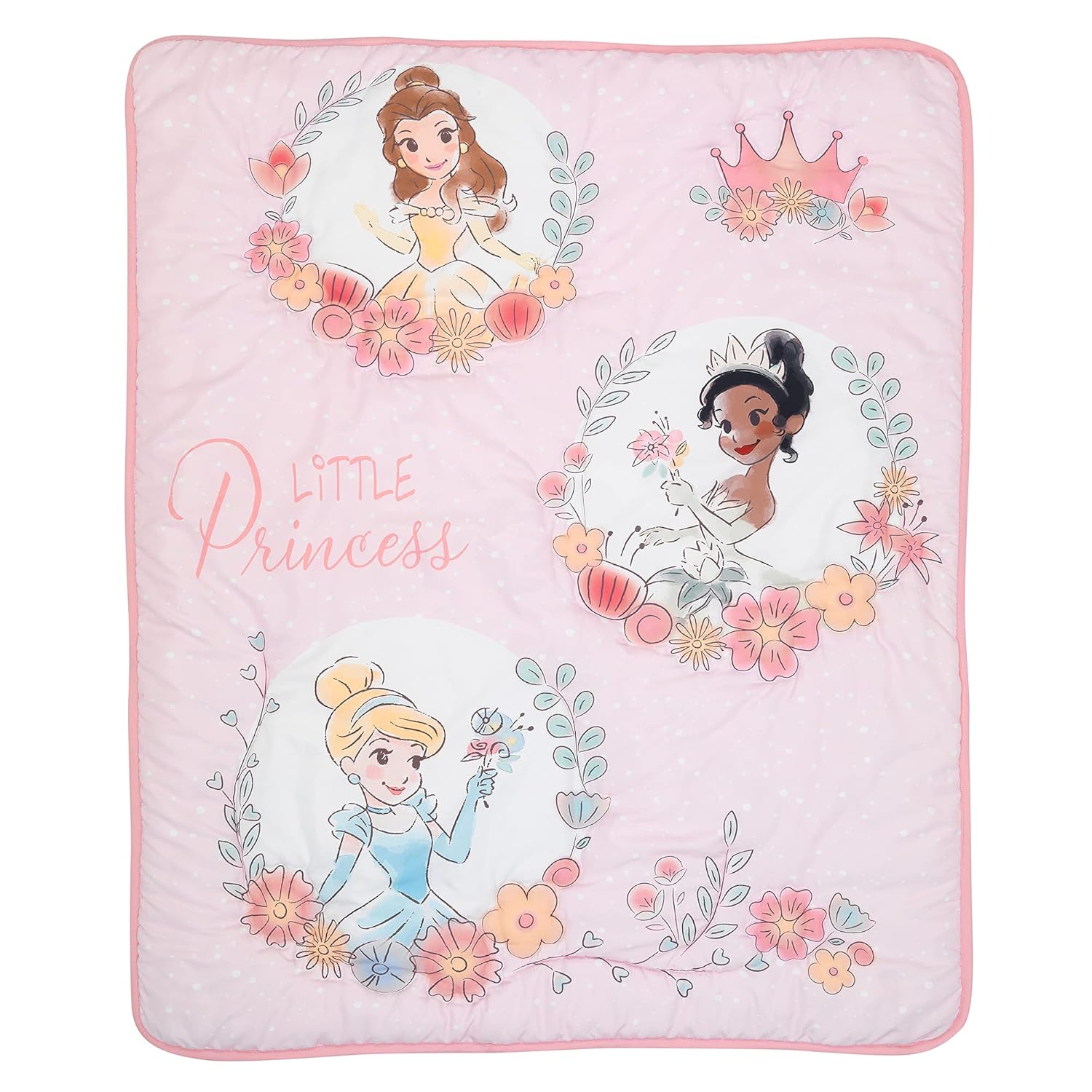 Alternative view of Lambs & Ivy (LAMCR) Disney Princesses Nursery Baby Crib Bedding Set, Pink, 3 Count