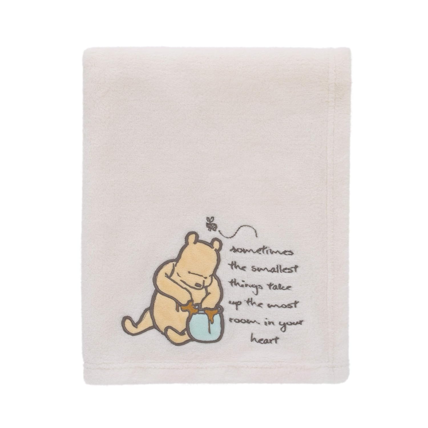 Disney Winnie The Pooh Classic Pooh Ivory, Blue, Sage, Tan Storybook 6 Piece Nursery Crib Bedding Set - Comforter, 2 Fitted Crib Sheets, Dust Ruffle, Baby Blanket, Changing Pad Cover - Image 6