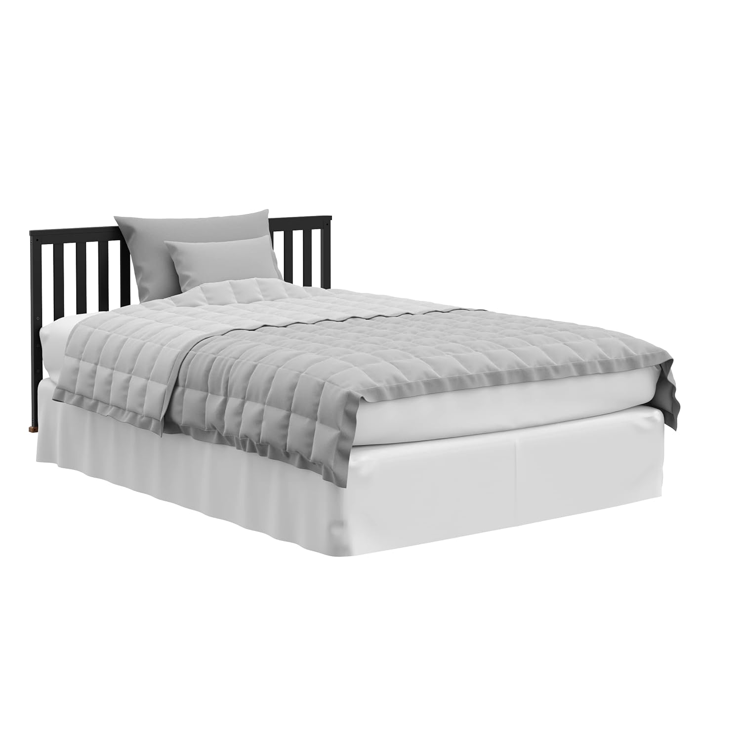 Storkcraft Santa Monica 5-in-1 Convertible Crib (Black with Vintage Driftwood) u2013 GREENGUARD Gold Certified, Modern Design, Two-Tone Baby Crib, Converts to Toddler Bed, Daybed and Full-Size Bed - Image 9