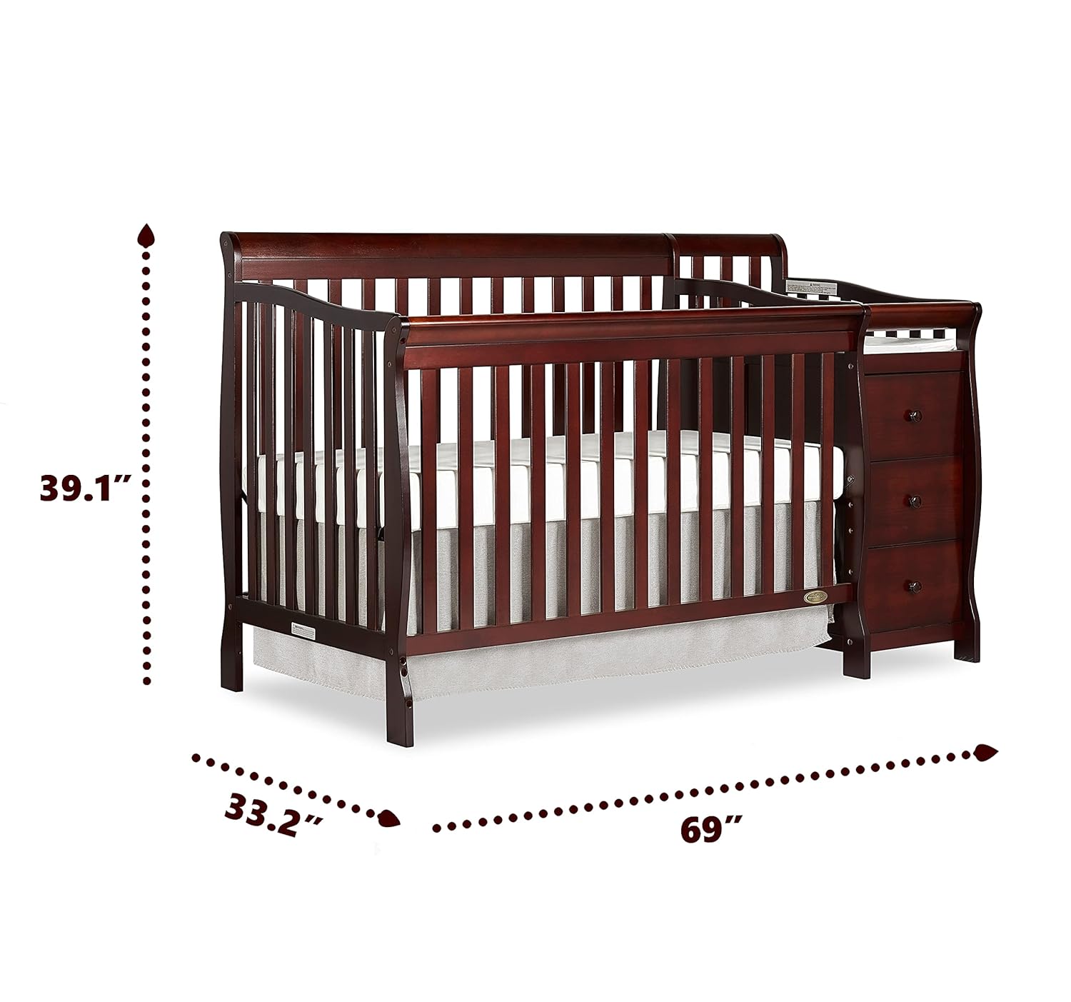 Alternative view of Dream On Me 5 in 1 Brody Convertible Crib with Changer