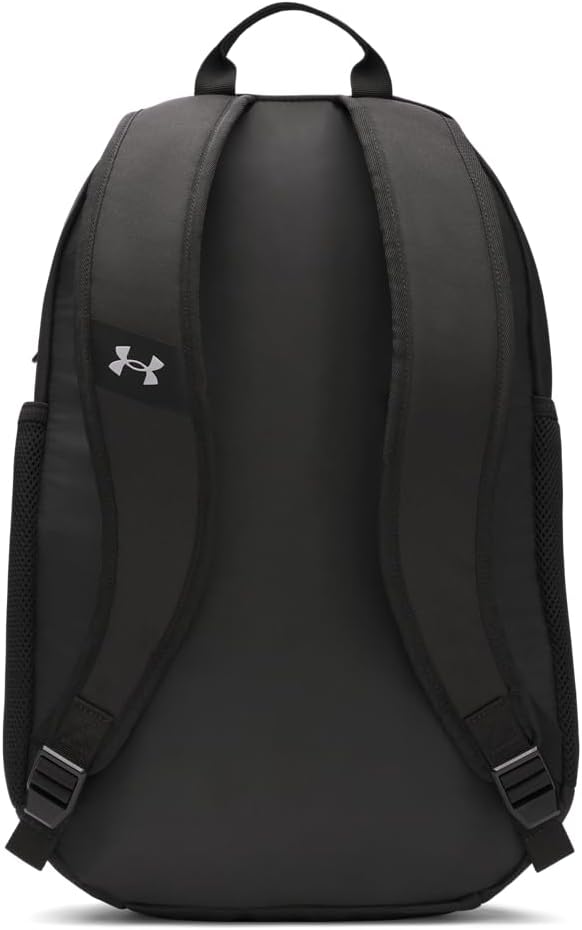 Under Armour Unisex Hustle Sport 6.0 Backpack, (001) Black/Black/Metallic Silver, One Size Fits Most