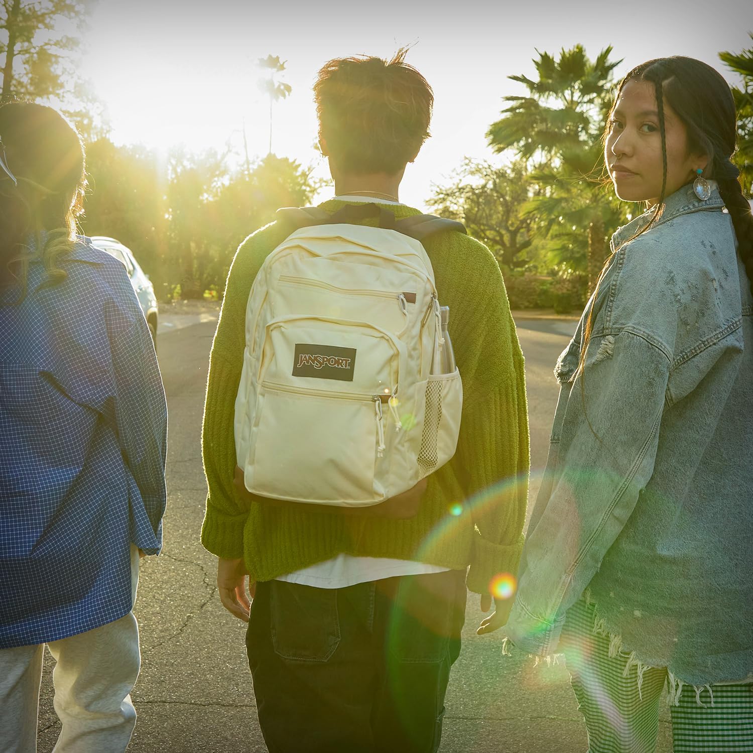 JanSport Cool Backpack with 15-inch Laptop Sleeve, Large Computer Bag Rucksack with 2 Compartments, Ergonomic Straps, Faded Sage