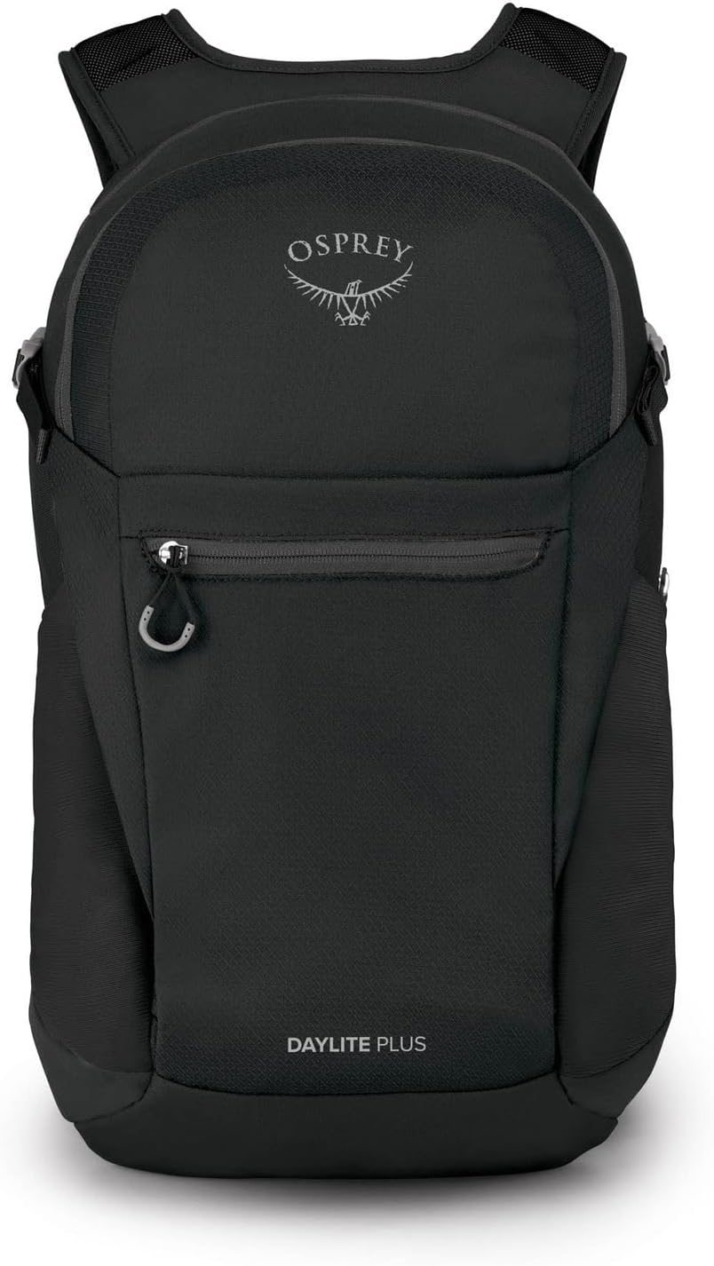 Osprey Daylite Plus Commuter Backpack u2013 Lightweight, Everyday Pack with Laptop Sleeve and Water Bottle Pockets u2013 Ideal for Work, School, and Travel with Versatile Storage Options, Black