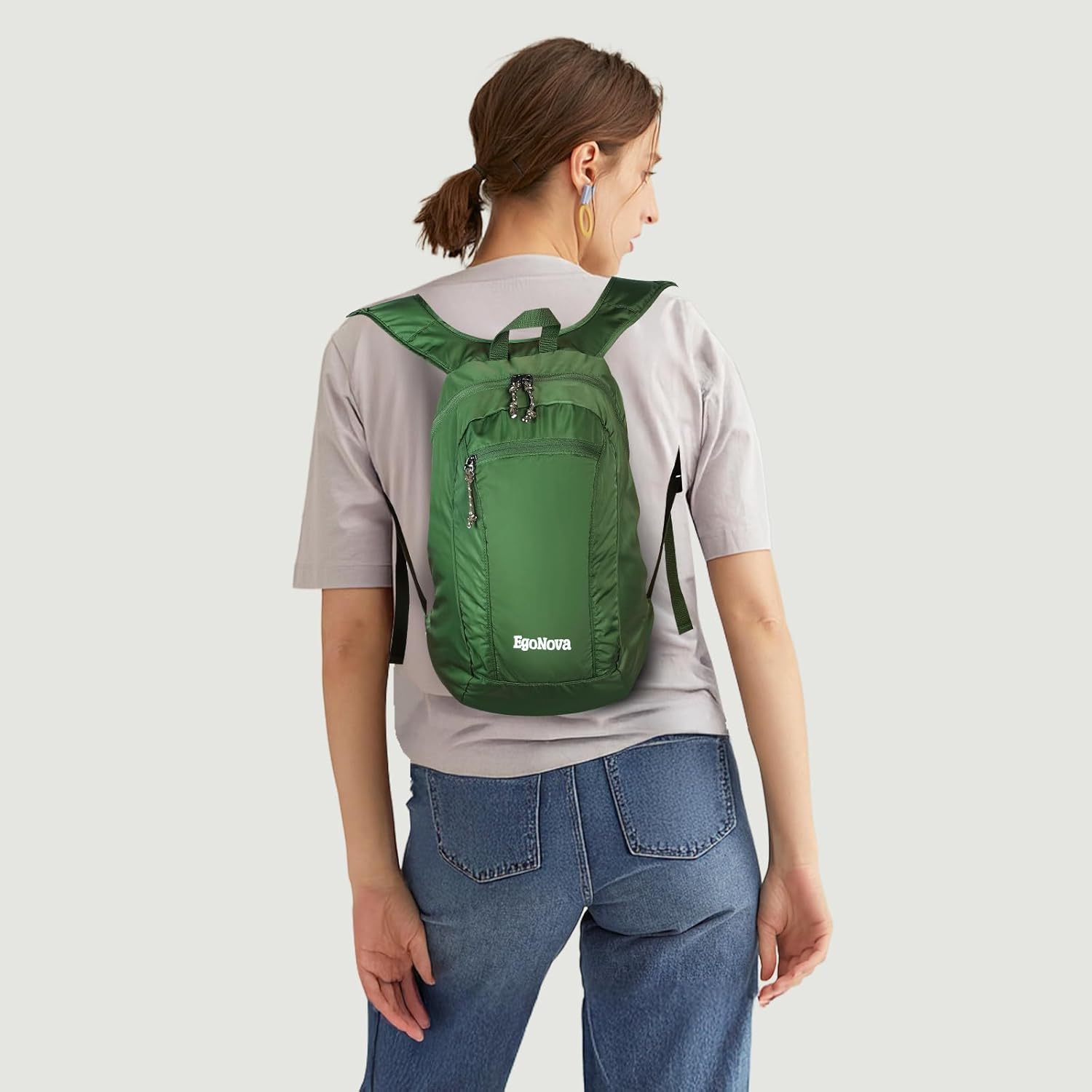 EgoNova 12L Ultralight & Thin Packable Daypack, Small Foldable Hiking Backpack Travel Bag, Water Resistant Day Pack for Men Women