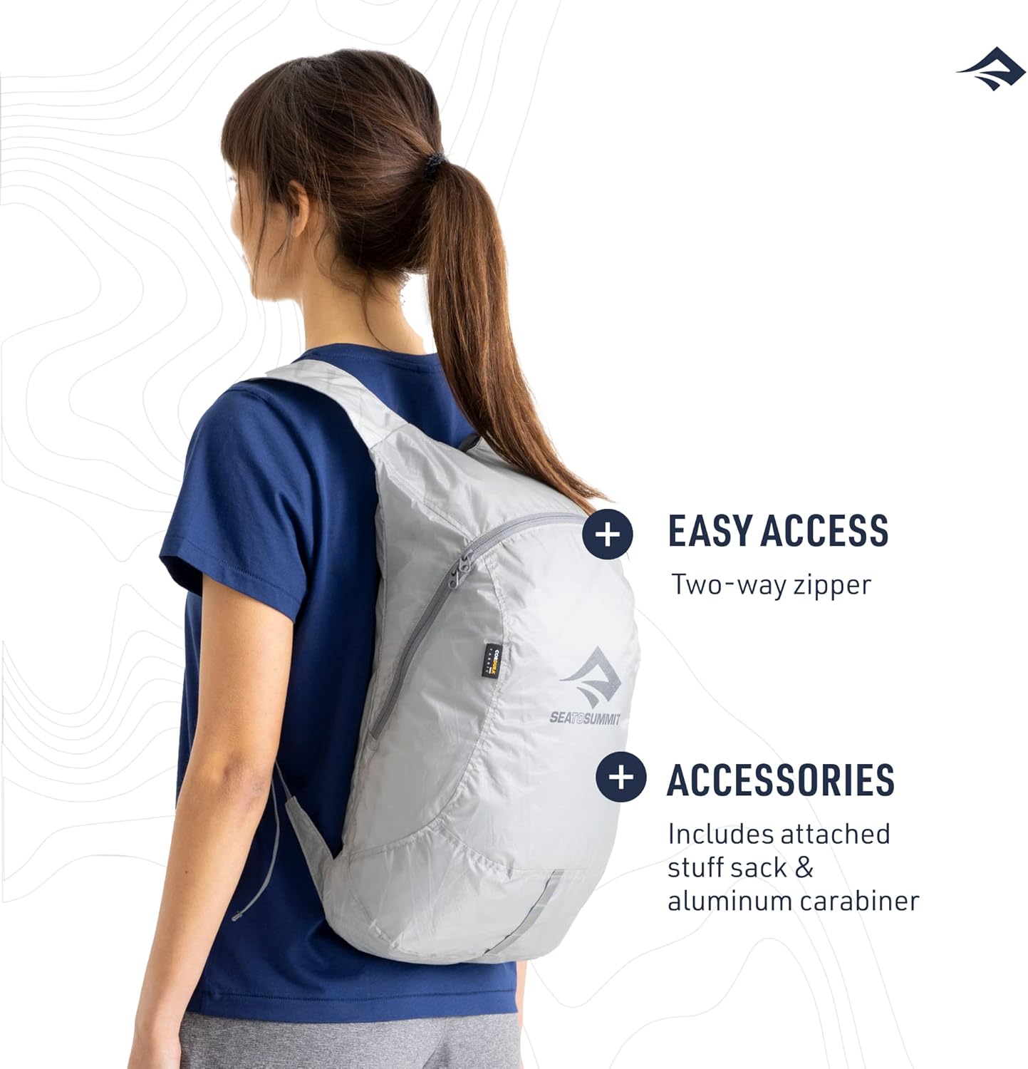 Sea to Summit Ultra-Sil Ultralight Day Pack, 20-Liter, Atoll Blue - Image 5