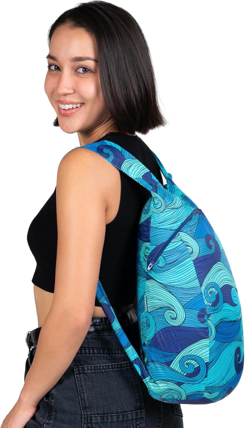 Nanobag Daypack - Ultralight 16L Foldable Travel & Hiking Backpack, Reusable, Packable, Collapsible Bag for Men & Women