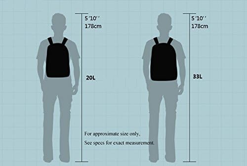 Outlander Packable Handy Lightweight Travel Hiking Backpack Daypack-Black-L