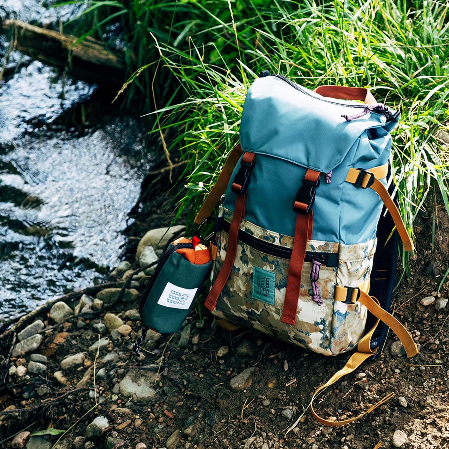 Topo Designs Rover Pack Classic - Daily Daypack for Commutes, Day Trips, Hikes, Iconic Denver Design, Recycled Nylon, (Bone White/Black)