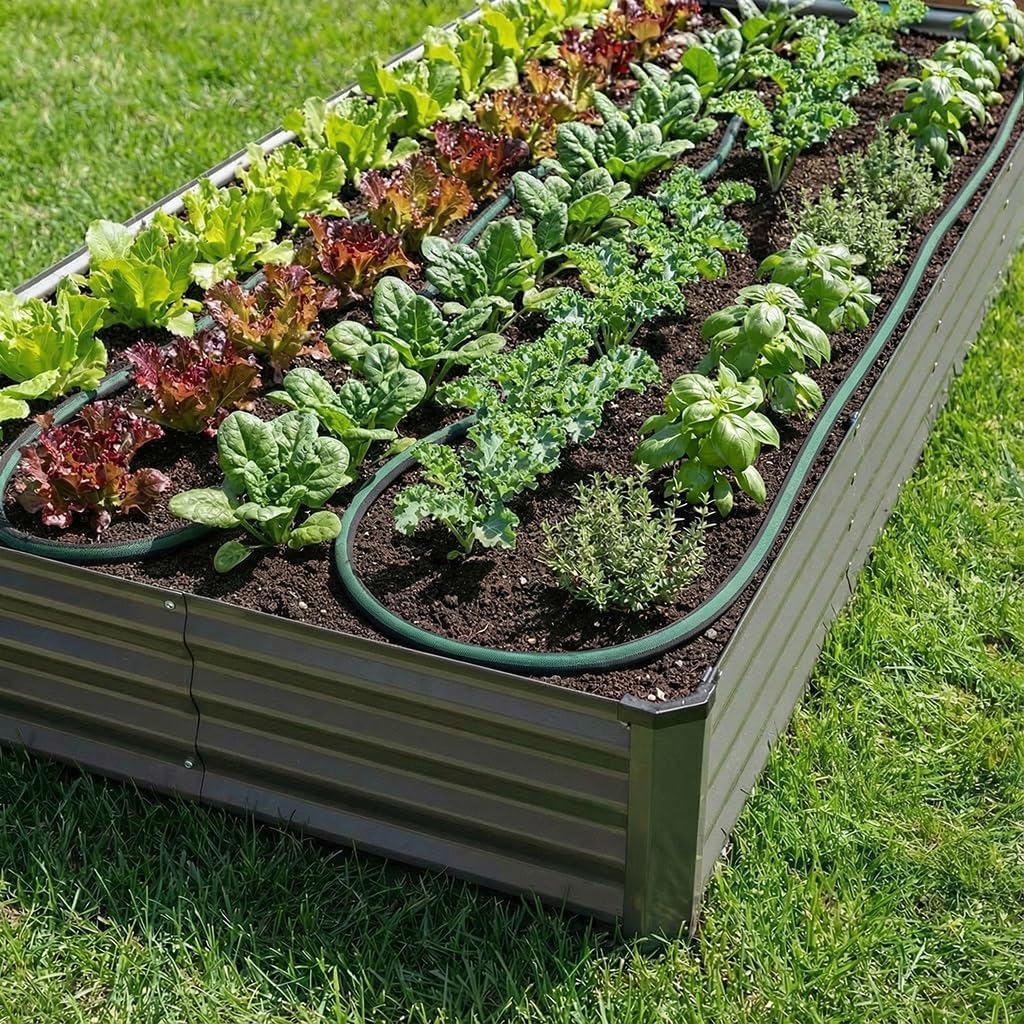 Flat Soaker Hose 25ft for Garden // Drip Hose for Garden Beds, Lawns and Trees // Heavy Duty Leakproof Design with Quick Connect // Linkable Irrigation System for Vegetables and Flowers - Image 4