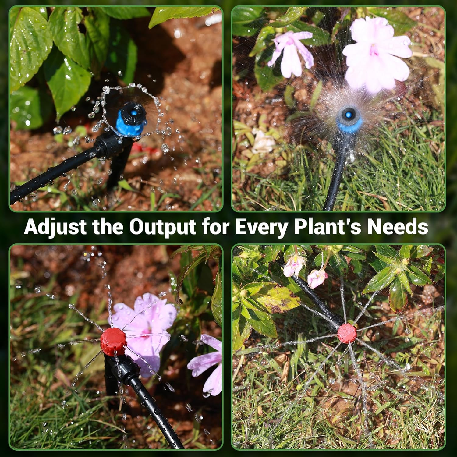 Alternative view of 100FT Drip Irrigation System for Garden, 2026 Upgraded DIY Automatic Plant Watering Kit with Push-Fit Connectors, 30 Water-Saving Adjustable Drip Emitters for Yard, Lawn & Greenhouse