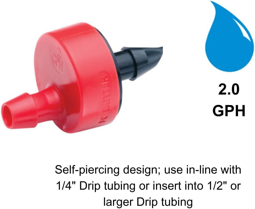 Alternative view of Rain Bird SW20-30PS Drip Irrigation Spot Watering Dripper/Emitter, 2 Gallon Per Hour, 30-Pack