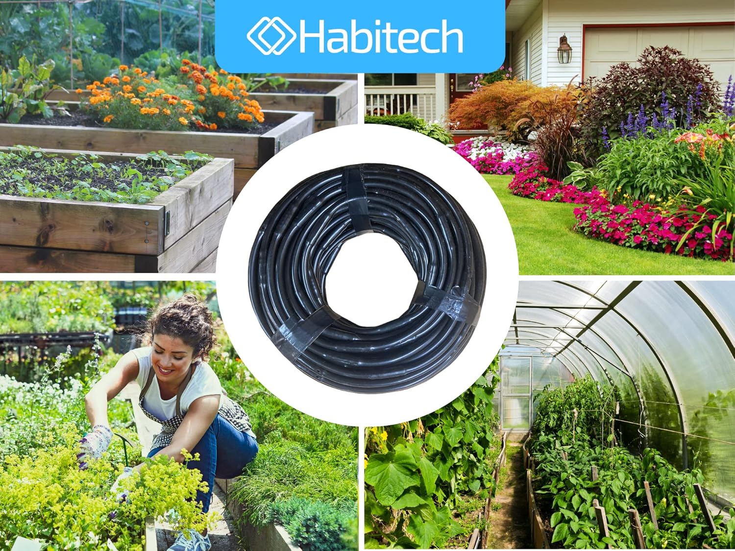 1/4" Irrigation Dripline Tubing (100 Ft Roll) - 6" Emitter Spacing - 1/4" Drip Irrigation Fittings Included - Image 8