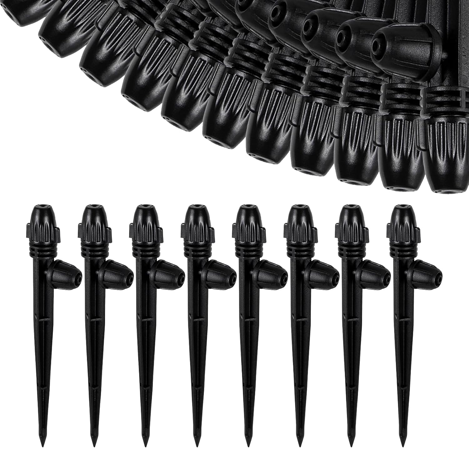 Drip Irrigation Emitters Adjustable 360 Degree Drip Emitters on 5" with Stake for 1/4" Drip Irrigation Tubing,Irrigation Drippers Ideal for (4-7mm) Garden House Watering System. (25pcs-Red Drip) - Image 7