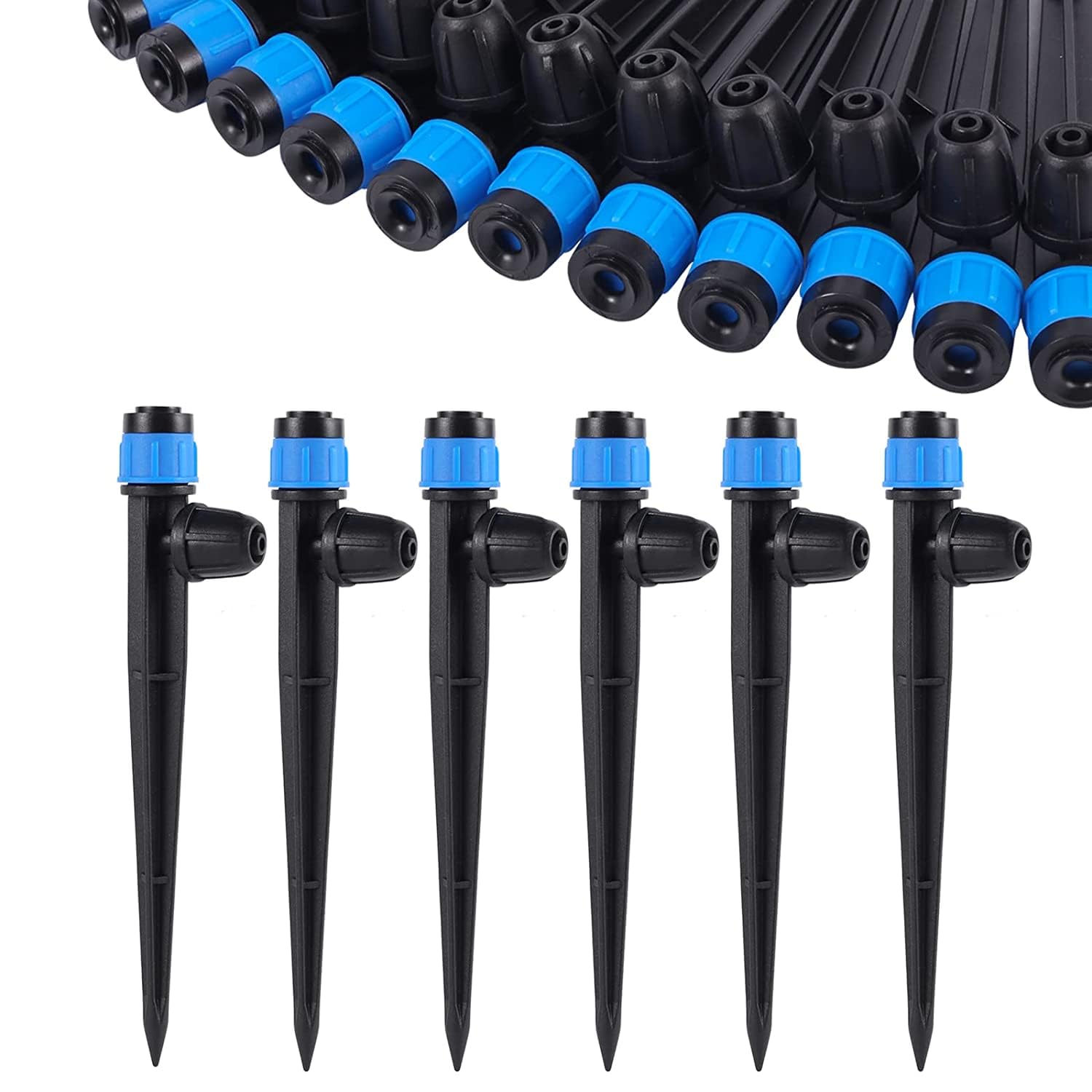 Drip Irrigation Emitters Adjustable 360 Degree Drip Emitters on 5" with Stake for 1/4" Drip Irrigation Tubing,Irrigation Drippers Ideal for (4-7mm) Garden House Watering System. (25pcs-Red Drip) - Image 8