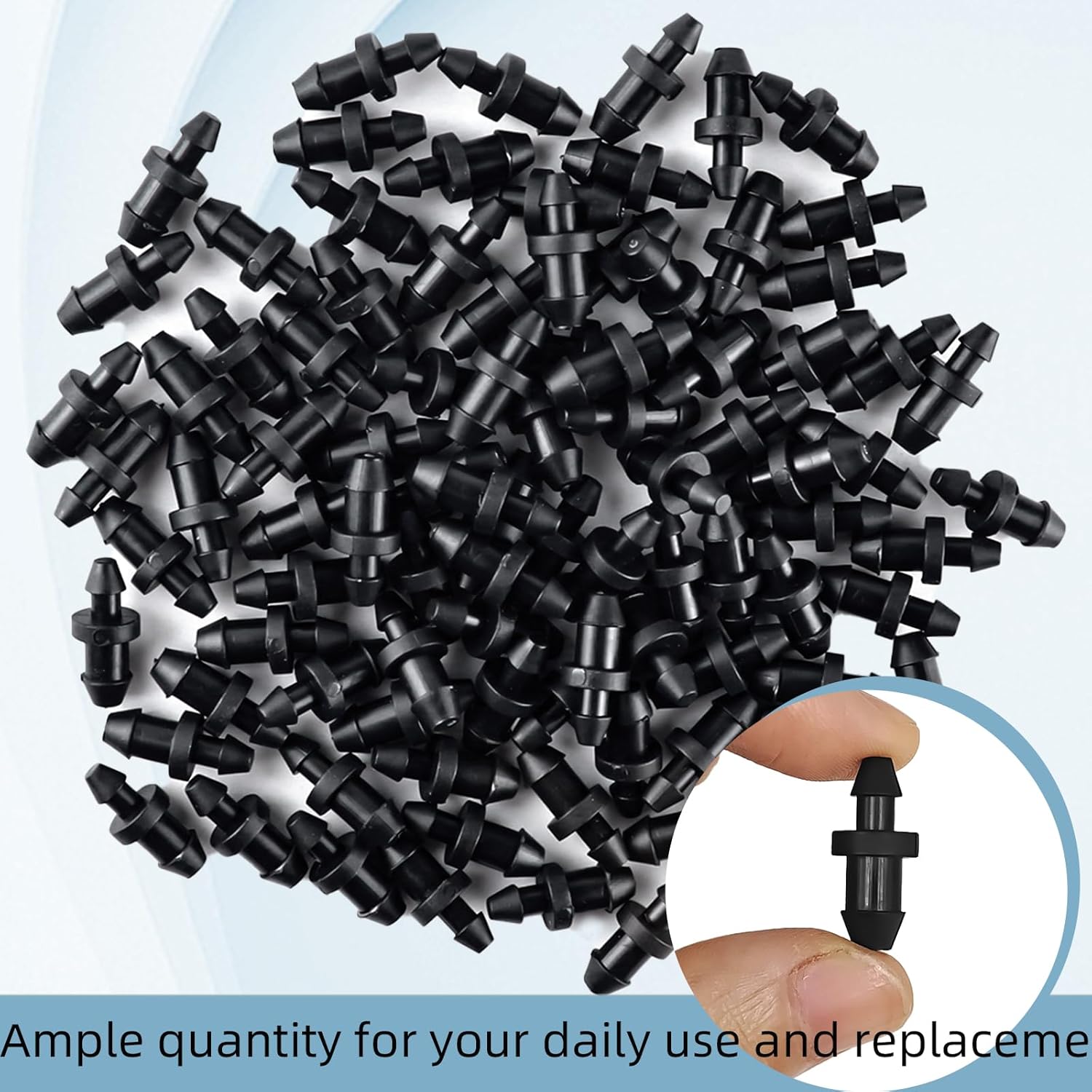 Alternative view of 100 Pieces Drip Irrigation Plugs 1/4" Drip Irrigation End Plug Fittings,Drips Line End Plug Accessory Kit,Pressure Irrigations Stopper Plugs for Home Garden Lawn Pipe Supplies