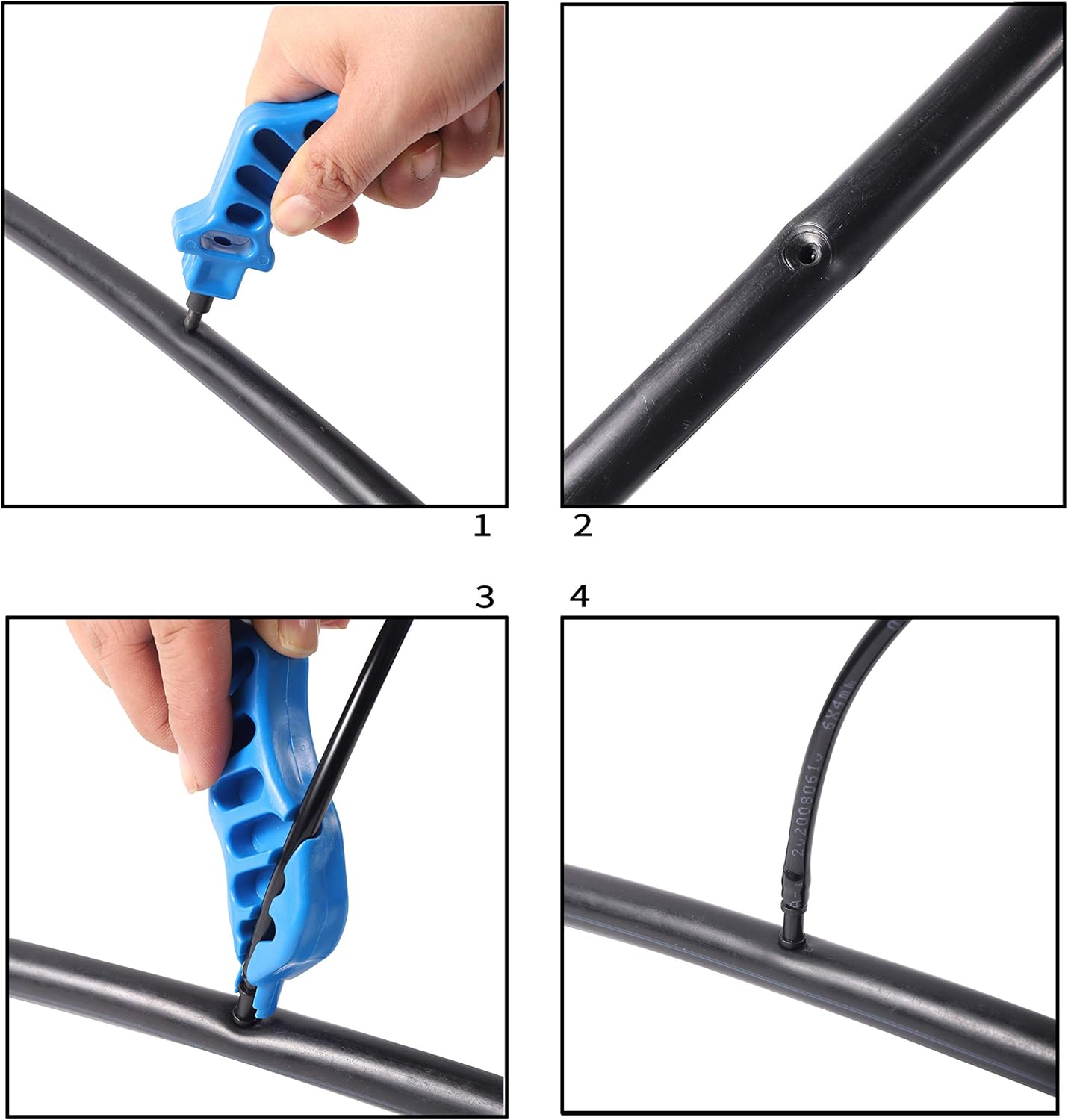 Alternative view of 2-in-One Drip Irrigation Tubing Hole Punch Fitting Insertion Tools Drip Tube Hole Punch for Easier 1/4" Inch Fitting & Emitter Insertion (Pro Punch Tool Sets)