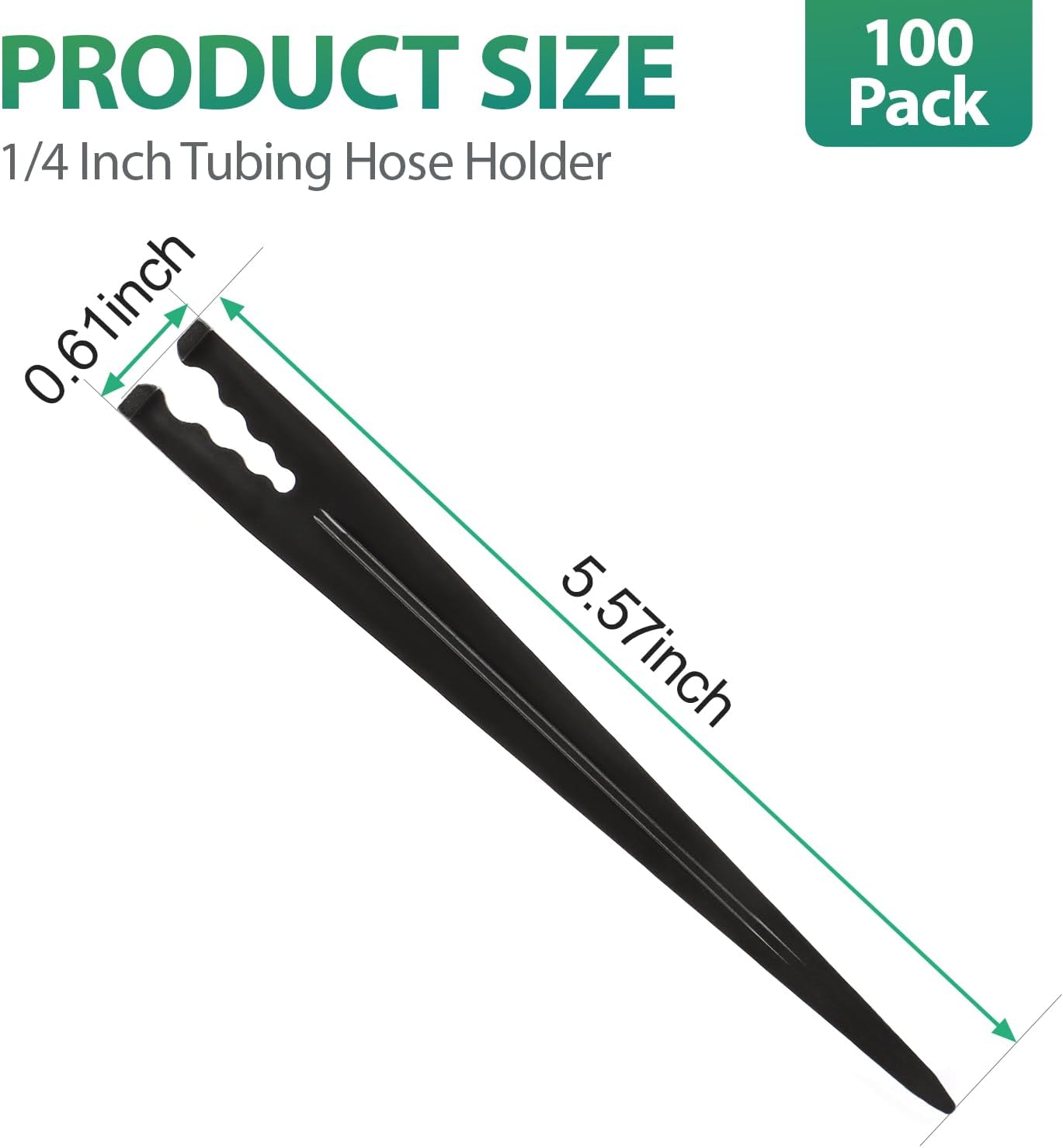 Alternative view of RedChili 100 Pack 1/4 Inch Drip Irrigation Support Stakes, Plastic, 5.68 Inch, Barb Connector, Ideal for 1/4-Inch Tubing, Indoor/Outdoor Use
