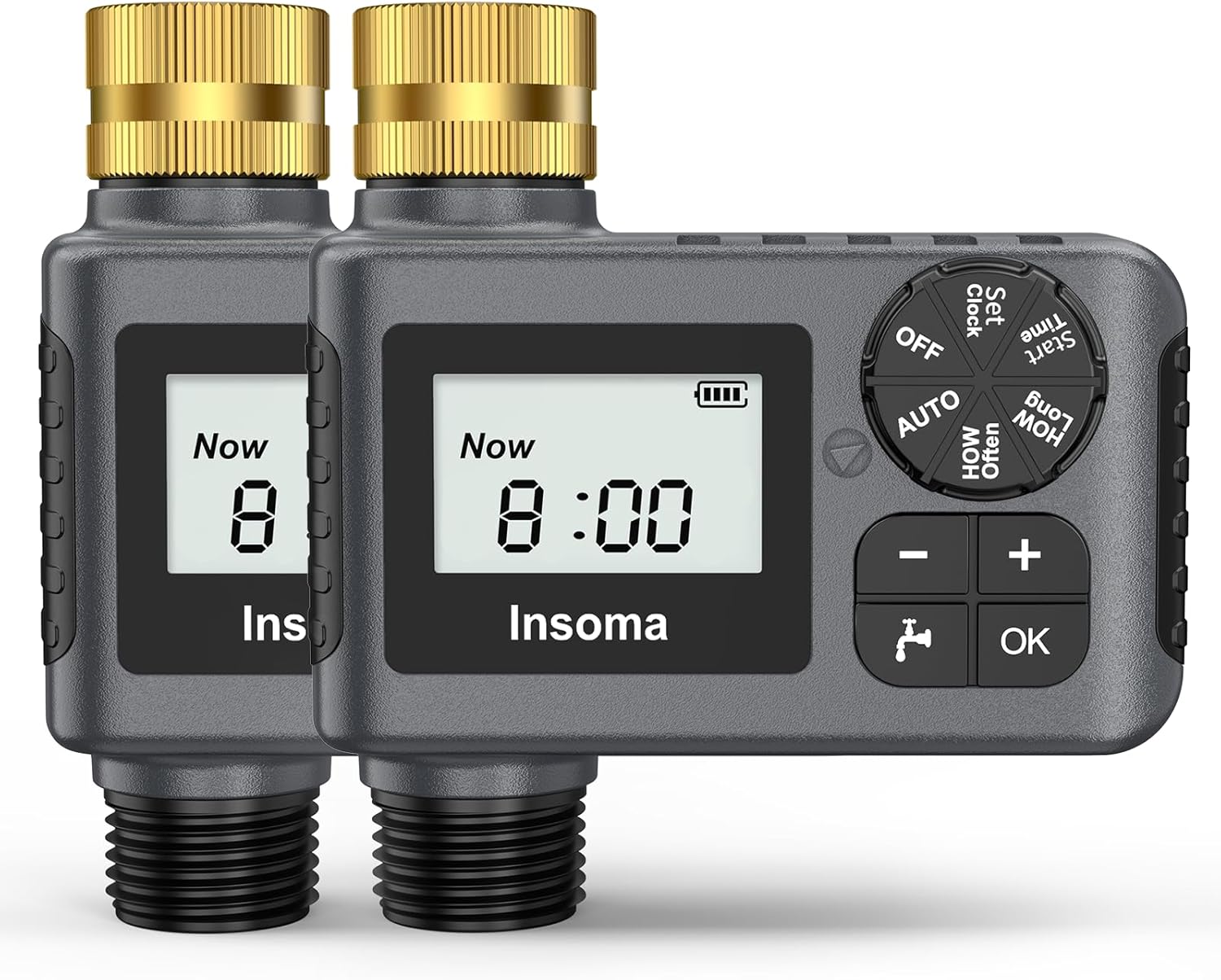 Insoma Outdoor Garden Hose Faucet Timers, Programmable Water Sprinkler Timer with Rain Delay/Manual/Automatic Drip Irrigation and Lawn Watering System for Yard, 1 Outlet - Image 9