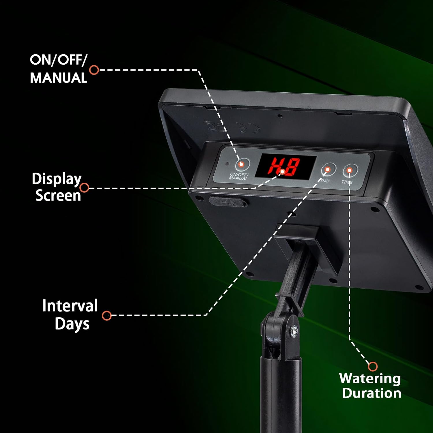 Alternative view of 49FT Solar Drip Irrigation System - Auto Plant Watering Kit for 15 Pots with Anti-Siphoning Device - 750ml/min Flow Indoor Outdoor Garden Balcony & Patio Solar Powered Irrigation System