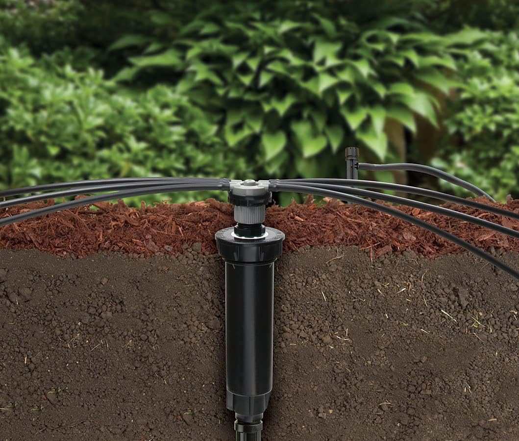 Rain Bird CNV182MBS Drip Irrigation Sprinkler Conversion Kit, 1800 Pop-Up to 6 Drip Micro Bubblers with 1/4" Tubing