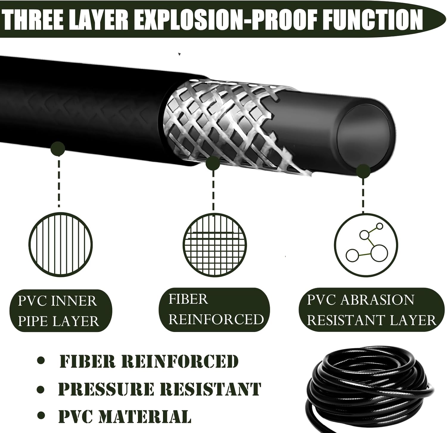 Alternative view of TBPA 1/2in. Drip Irrigation Tubing - 50FT Drip Line Irrigation System Parts for Garden(Includes 1/2" Straight Connector,Switch Valves, T Connectors, 1/2" to 1/4" Tubing Reducers, Cable Zip Ties)