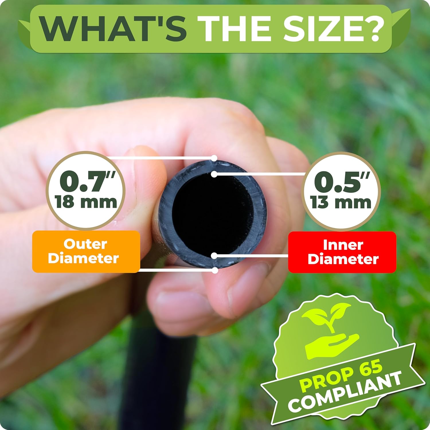 Alternative view of Carpathen 50 FT 1/2 Irrigation Tubing Mainline - Drip Irrigation Tubing Perfect for Push-To-Connect Garden Irrigation System, or as Blank Distribution Hose for Any Gardening Project