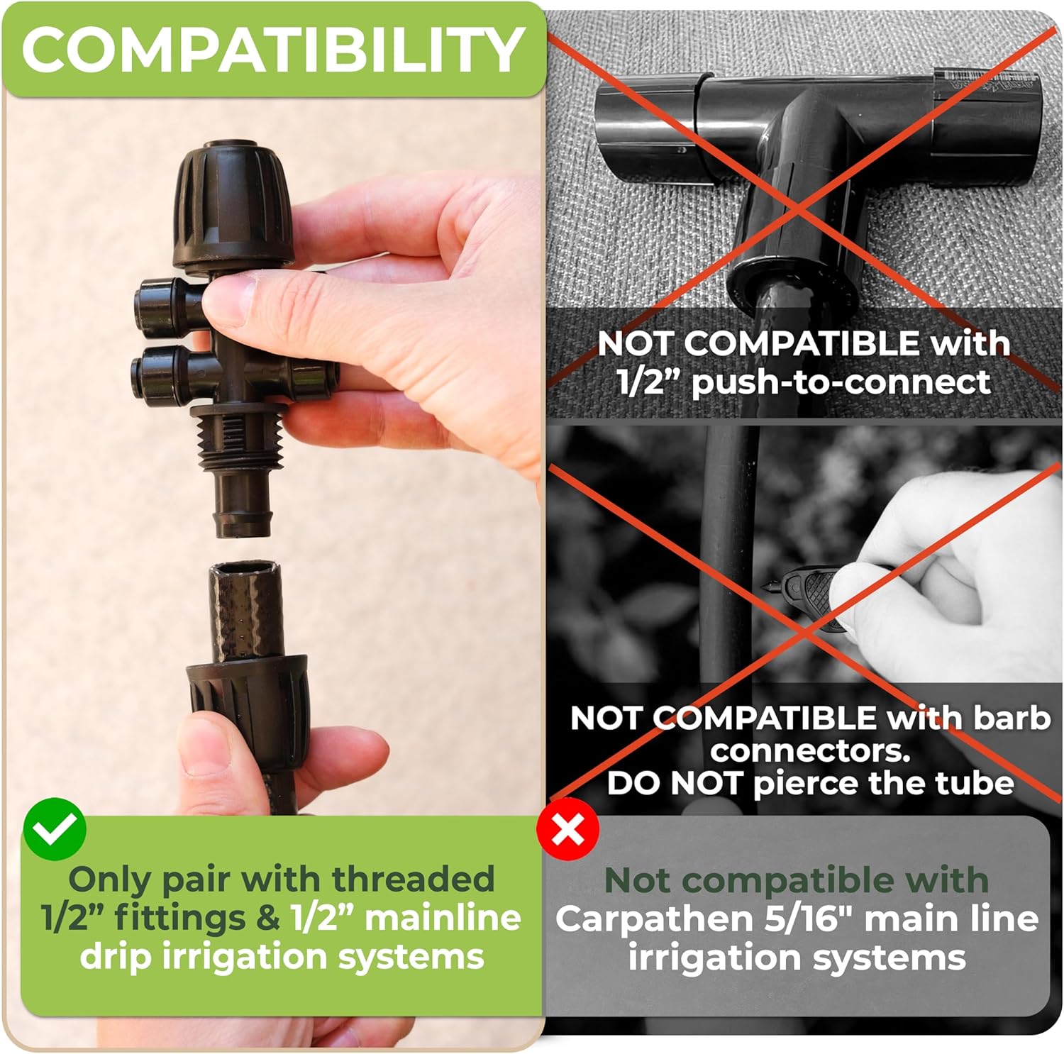 Carpathen 50 FT 1/2 Irrigation Tubing Mainline - Drip Irrigation Tubing Perfect for Push-To-Connect Garden Irrigation System, or as Blank Distribution Hose for Any Gardening Project - Image 3